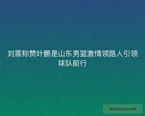 刘震称赞叶鹏是山东男篮激情领路人引领球队前行 刘震称赞叶鹏是山东男篮激情领路人引领球队前行